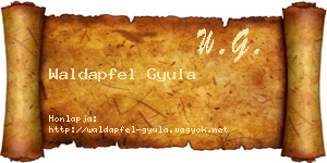 Waldapfel Gyula névjegykártya